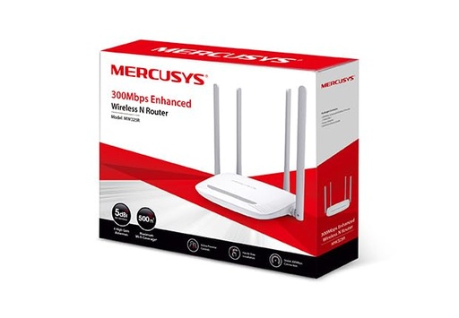 [Z013602] ROUTER WIFI N300 MERCUSYS MW325R (4 ANTENAS) (3xFAST)