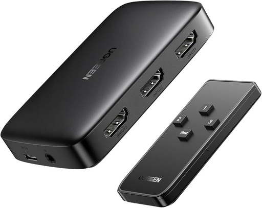 [Z013636] SWITCH HDMI 4K 30HZ 3 ENTRADAS A 1 SALIDA + MINIJACK Y OPTICO + MANDO AFJH0