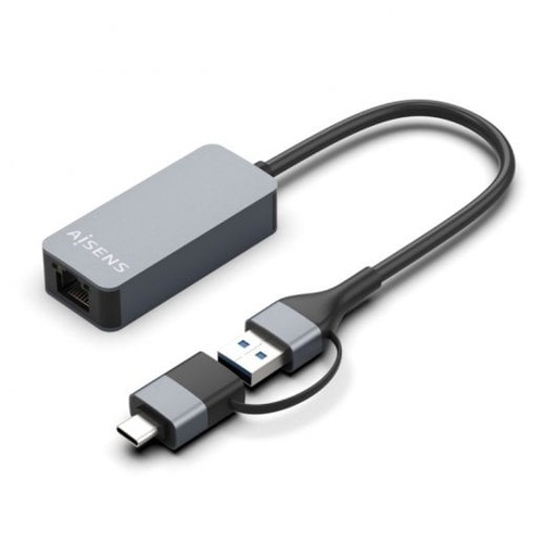[Z014296] TARJETA RED USB-A + ADAPTADOR USB-C A RJ45 2.5 GIGABIT AISENS A109-0710